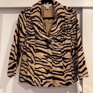 Tiger Print Jacket with Buttons